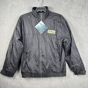 NEW Panera Bread Jacket Zip Size M Black Nylon‎ Fleece Lined Employee Uniform